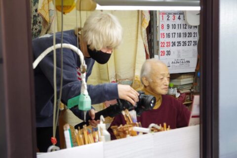 オンライン職人巡りツアーの撮影の様子