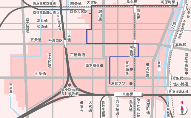 明治維新の跡をたずねてコース。道順は本文の通り